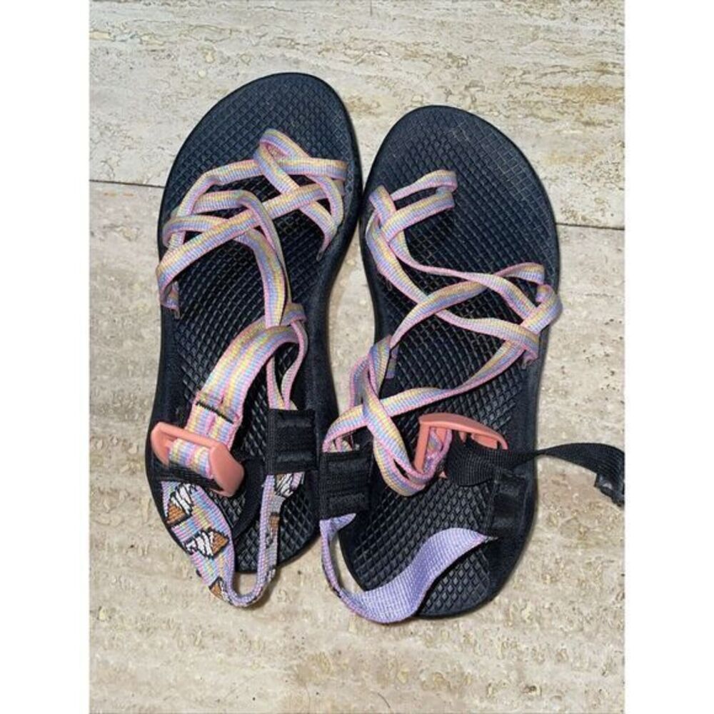 Chaco Classic ZX/2 Ice Cream Pink Pastel Double Strap Toe Sandals Women's Sz 6